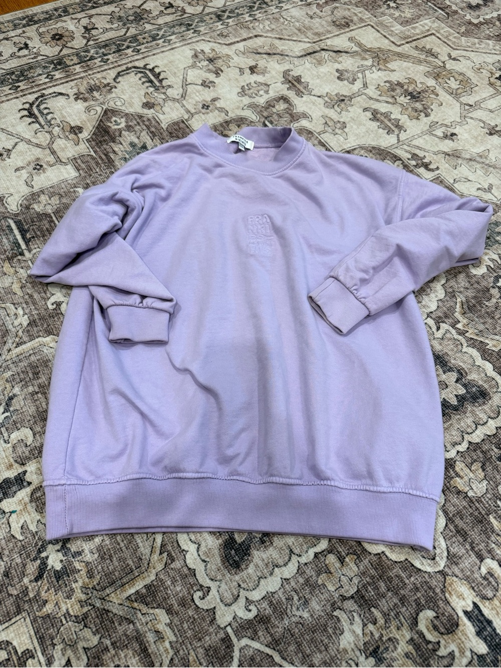 Frankie’s Bikinis lavender mock neck crew